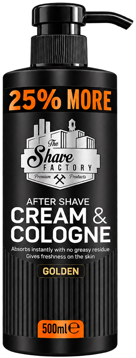 The Shave Factory After Shave Cream and Cologne Golden